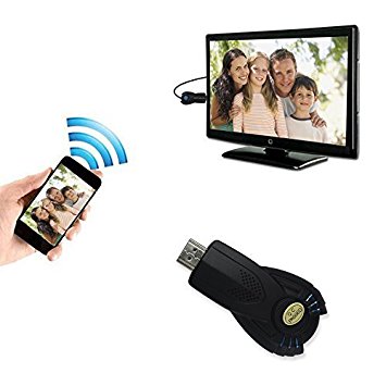 Vensmile-tech Ezcast Wifi Hdmi Airplay Display Miracast Dlan Tv Dongle Wireless for Samsung Galaxy S5 S4 Siii Iphone 4s 5s Ipad Android Smartphone Tablet Windows 7/8 Pc Black