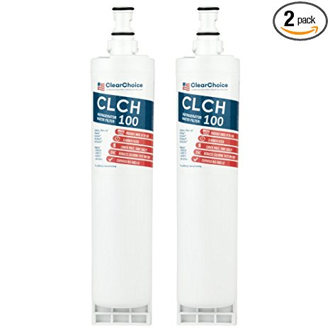 Clear Choice Replacement for Whirlpool 4396508 4396510 Filter Compatible with FILTER5 WF285 WPRF-100 8212652 491849 4396547 Refrigerator Water Filter, NSF Certified, Box of 2, Made in the USA