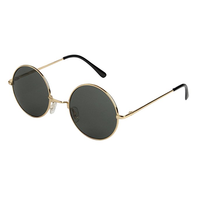 Classic Round Lennon Style Gold Sunglasses