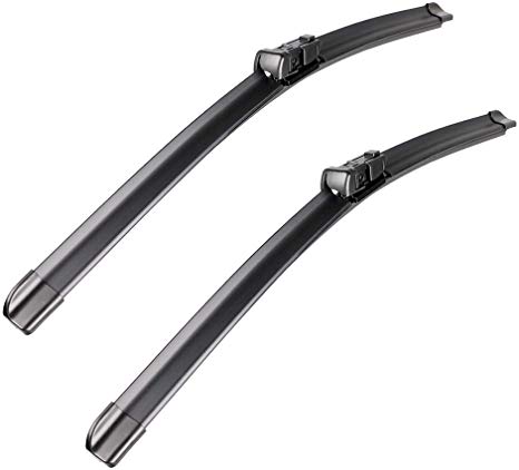 2 wipers Factory Fit Gmc Acadia Chevrolet Malibu Traverse Saturn Aura Outlook Vw Tiguan Buick Enclave Land Rover Range Rover Evoque Replacement Wiper Blade - 24"/21" (Set of 2) Top Lock 19mm