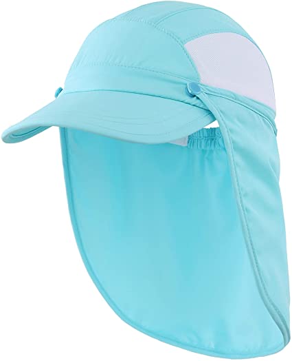 Connectyle Kids UPF 50  Sun Protection Hat with Neck Flap Mesh Baseball Sun Hat