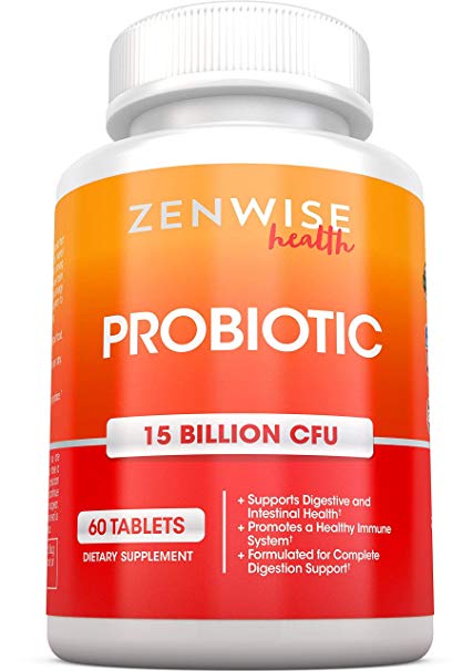 Zenwise Health, Probiotic, 15 Billion CFU, 60 Tablets