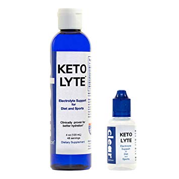 Keto Lyte Electrolyte Supplement Drops for Keto Flu, Leg Cramps | Clinically Proven Hydration Multiplier | Sugar Free | Keto Friendly | Made in USA | (4 oz - 48 Servings)