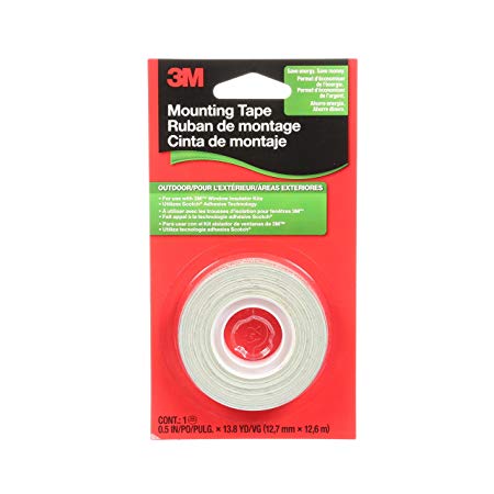 3M Outdoor Insulator Film Mounting Tape, .5-Inch by 13.8-Yard