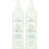 Puracy Organic Hand and Body Lotion - The BEST Lightweight Natural Moisturizer - All Skin Types - Developed by Doctors with Clinically Superior Ingredients - Unscented - 12-Ounce Pump Bottle Pack of 2