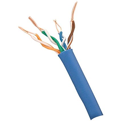 STEREN 300-789BL 550MHz CAT-6 UTP UL CMR Cable, 1,000ft (Blue) PET2