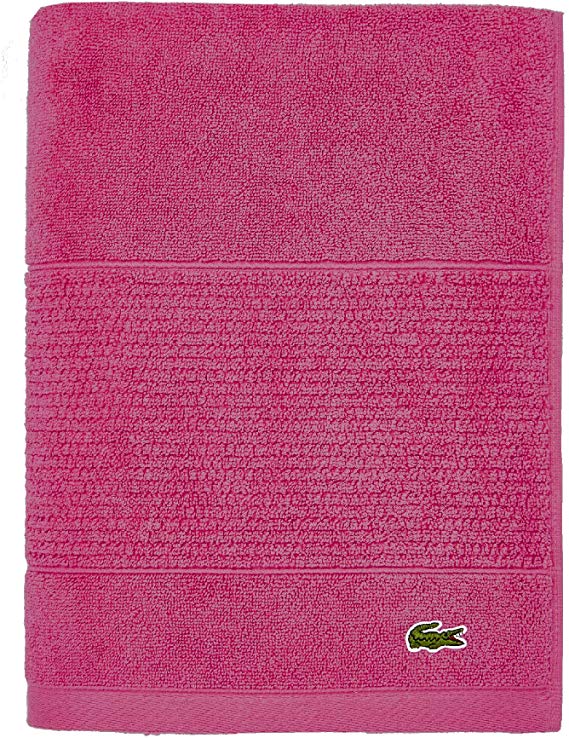Lacoste Legend Towel, 100% Supima Cotton Loops, 650 GSM, 30"x54" Bath, Magenta