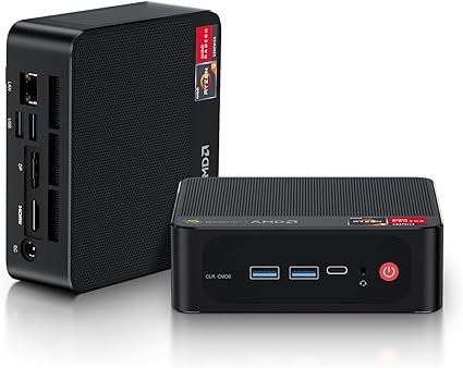 Beelink Mini PC, AMD Ryzen 7 5700U(8C/16T, Up to 4.3GHz), 16GB DDR4 RAM 1TB PCIe3.0 x4 SSD, SER5 Pro Mini Desktop Computer Support 4K Triple Display/DP/HDMI/USB 3.2/WiFi 6/BT5.2, Gaming/Office/Home