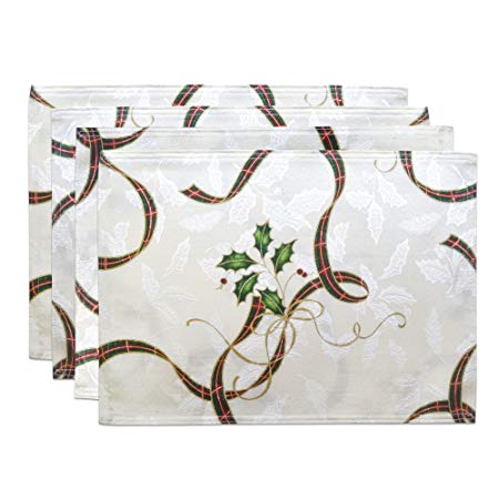 Lenox Holiday Nouveau Ribbon Set of 4 Placemats