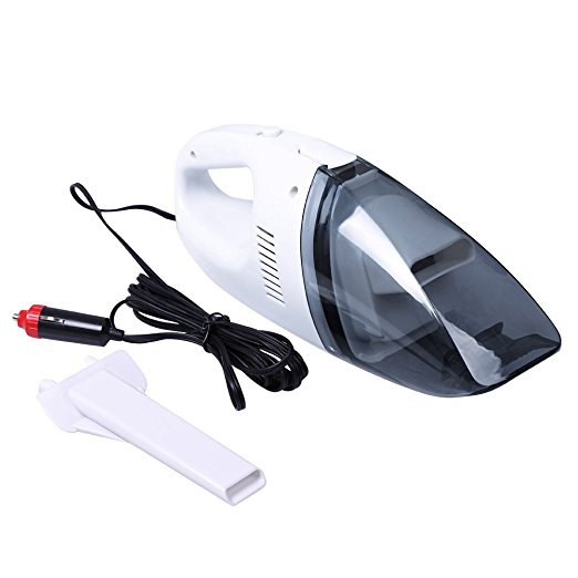 Car Vacuum Cleaner, Homeleader 12-Volt 60W Wet&Dry Portable Handheld Auto Vacuum Cleaner For Car, White