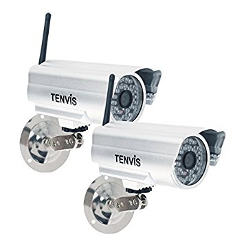 2pcs TENVIS IP602W Outdoor Wireless Waterproof Bullet IP/Network Security Surveillance Camera, Support Smart Phone Remote View with Night Vision