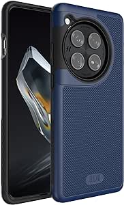 TUDIA DualShield Grip Designed for OnePlus 12 Case 5G (2024), [MergeGrip] Military Grade Dual Layer Shockproof Slim Tough Heavy Duty Protective Phone Case (Indigo Blue)