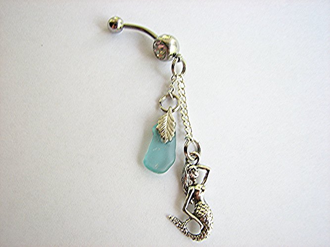 Mermaid and Sea Glass Belly Ring