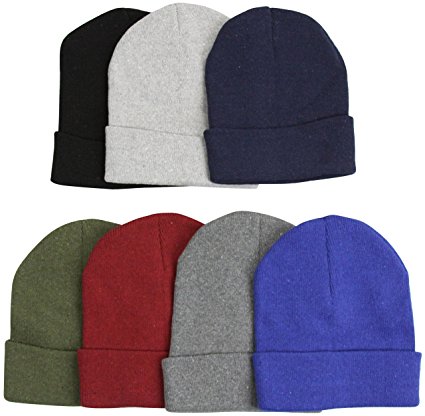 ToBeInStyle Men's Pack of 6 Soft Stretchy Beanies