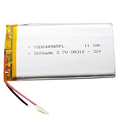 Ofeely 3.7V 3000mah 644585 Lithium Polymer Li-Po Rechargeable Battery For MP4 MP5 GPS PAD DIY PSP Mobile Pocket PC E-books Video game