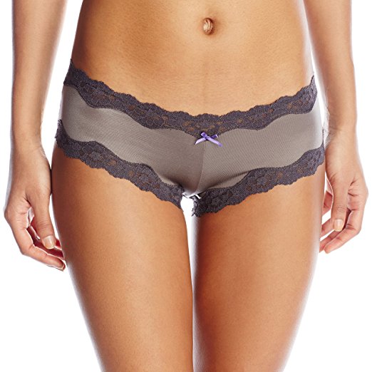Maidenform Women's Cheeky Panty Micro with Scallop Lace Trim Hipster Panty