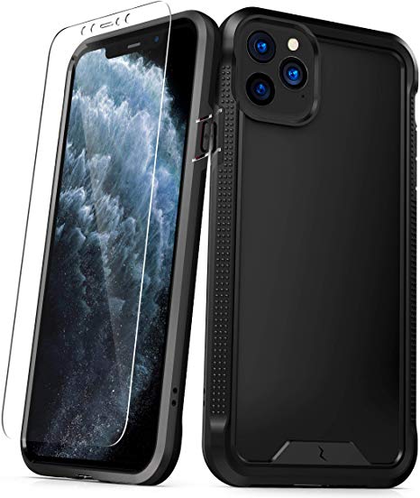 ZIZO ION Series iPhone 11 Pro Case - Military Grade Drop Tested with Tempered Glass Screen Protector - Matte Black