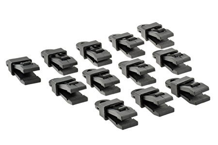 SE 9615RB12 Awning/Tarp Clamps (12-Pack), Black