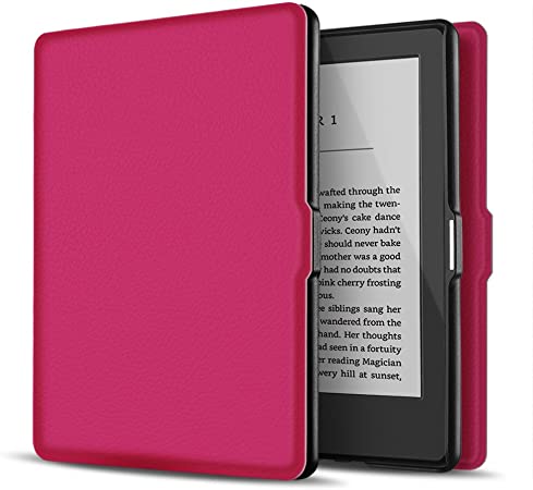 TNP Case for Kindle 8th Generation - Slim & Light Smart Cover Case with Auto Sleep & Wake for Amazon Kindle E-Reader 6" Display, 8th Generation 2016 Release (Hot Pink)