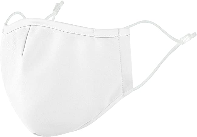 Fabric Face Cloth Masc for Nose and Mouth Washable Reusable,1Pcs-White