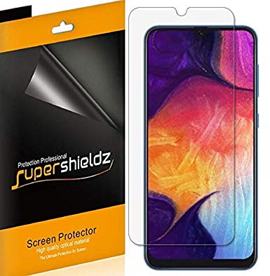[6-Pack] Supershieldz for Samsung Galaxy A50 Screen Protector, High Definition Clear Shield   Lifetime Replacement