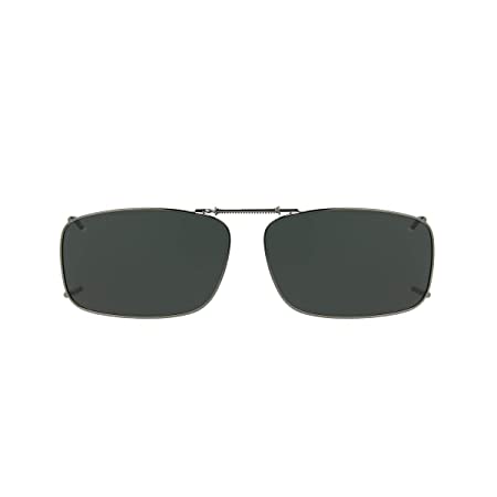 Solar Shield 52 Rec 19 Gray Polarized lens Ultra Light frame Clip on Sunglasses