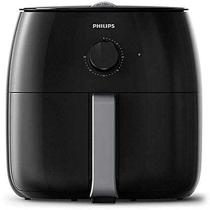 Philips Viva XXL Twin Turbostar Extra Large Multi-Cooker Airfryer (3lb/4qt) Black/Silver - HD9630/96