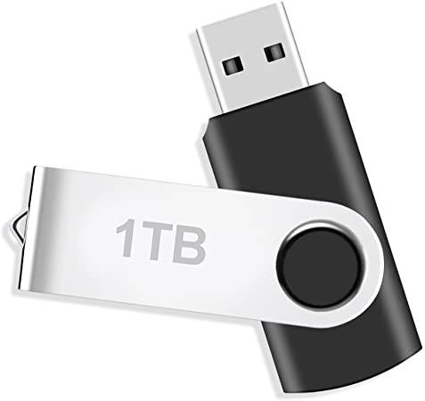 USB 3.0 Flash Drive, LUNANI 1TB USB Memory Stick - High Speed Rotated Design 1000GB Memory Flash Disk Compatible with Windows Mac (Black)