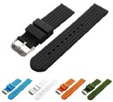 BARTON Watch Bands Choice of 5 Colors 3 Widths 18mm 20mm or 22mm Soft Silicone Rubber Straps