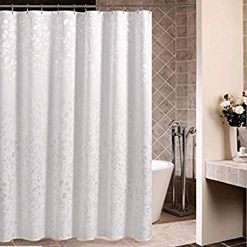 Ufatansy Uforme Modern Novelty Shower Curtain Bathroom Curtain Liner Fabric Waterproof and Mildew Resistant with Hooks (72Wx78H, White)