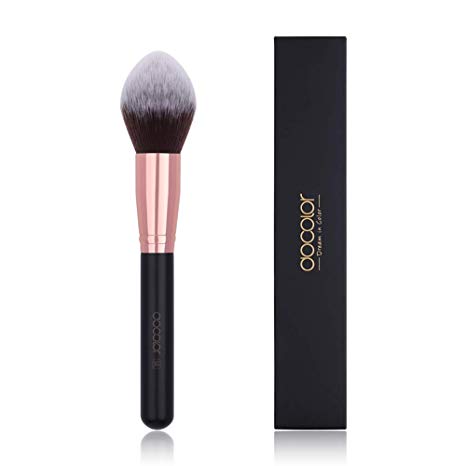 Docolor Pointed Powder Makeup Brush Professional Face Powder Make Up Brushes Liquid Blending Large Coverage Mineral Powder Makeup Tools