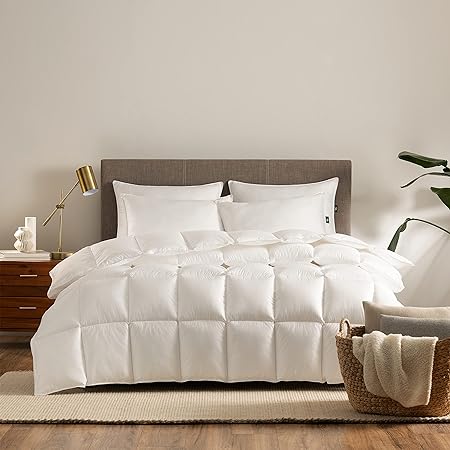 Serta Down Illusion Extra Warmth Hypoallergenic Down Alternative Comforter with Corner Loops, Full/Queen, White