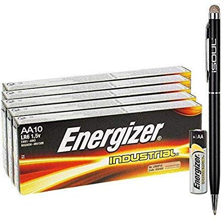 50 x Energizer LR6 AA Industrial EN91 Size MN1500 Power Seal Battery 1.5 V Everyday Alkaline General Purpose Long-lasting Genuine Industrial Batteries