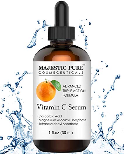 Vitamin C Serum for Face with L-ascorbic Acid - Age Defying Skin Brightening Facial Serum for Face Under Eye and Neck Areas - 1 fl. oz.