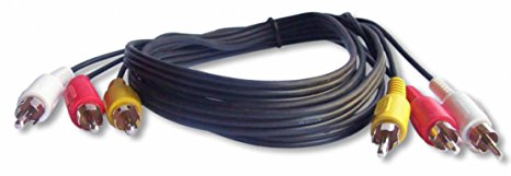 Your Cable Store 6 Foot RCA Audio / Video Cable 3 Male To 3 Male