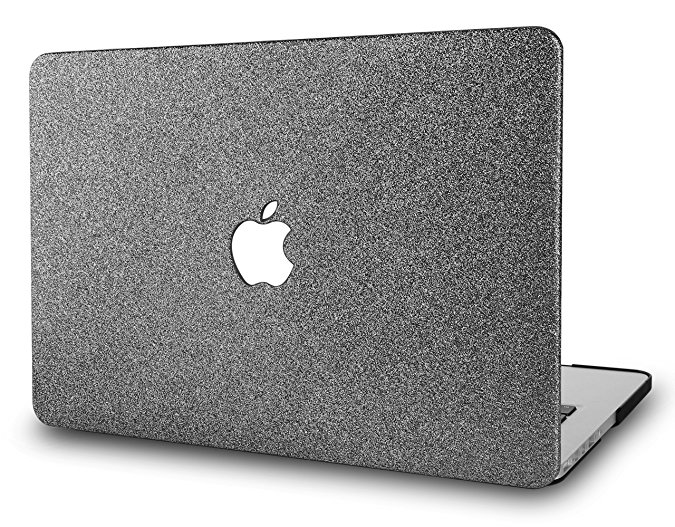 KEC MacBook Pro 13 Case 2017 & 2016 Plastic Hard Shell Cover A1706 / A1708 with/without Touch Bar (Grey Sparkling)