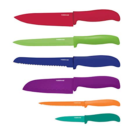 Farberware 12-Piece Resin Knife Set (6 Knives and 6 Knife Covers)