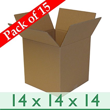 Strong Cardboard Boxes - Pack of 15 - 14 x 14 x 14" - Double Wall