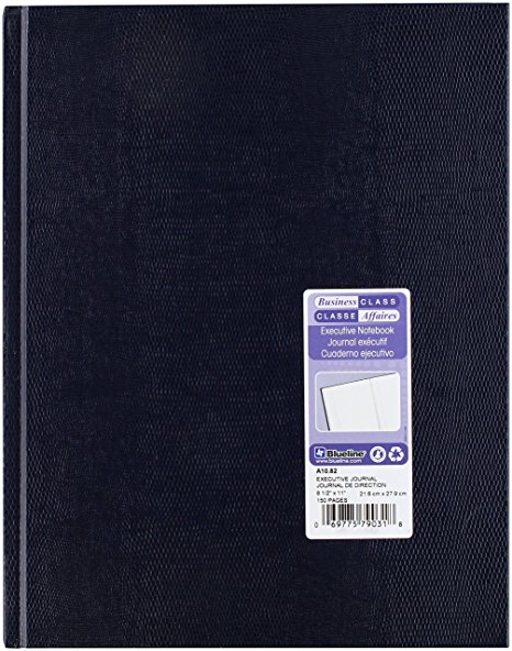 BLUELINE Executive notebook, College ruled, Blue cover, 11" x 8.50" , 150 pages (A10.82)
