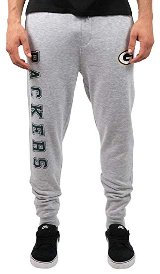 Icer Brands NFL Men's Jogger Pants Active Basic Fleece Sweatpants, Gray