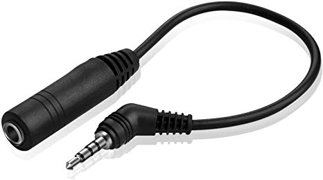 TNP 2.5mm Male to 3.5mm (1/8 inch) Female Stereo Audio Jack Adapter Cable for Headphone - 3.5mm to 2.5mm Audio Stereo TRRS Headphone IR Cord Socket Connector Converter Plug