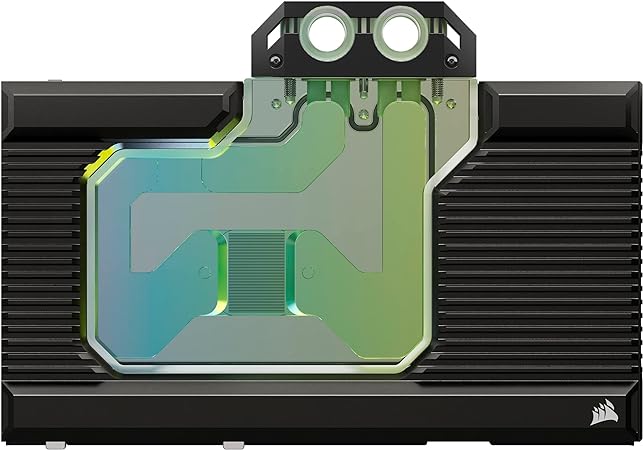 Corsair Hydro X Series XG7 RGB 4090 Founders Edition GPU Water Block - for NVIDIA® GeForce RTX™ 4090 FE - CNC Nickel-Platted Copper, 50 Cooling Fins, Included Backplate & ARGB Adapater Cable - Black