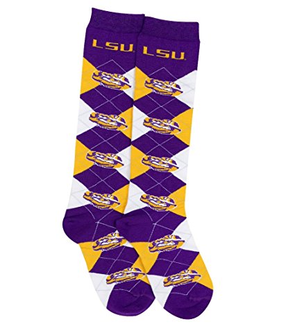 NCAA Repeat Logo Argyle Knee High Socks-Medium