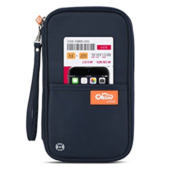 RFID Travel Passport Wallet, Family Passport Holder, Waterproof Document Organizer by FLYNOVA| Travel Accessories for Credit Cards etc.