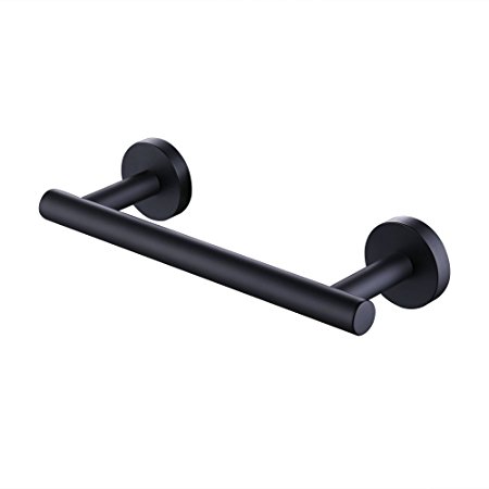 KES 9-Inch SUS 304 Stainless Steel Kitchen Towel Bar Storage Organizer Hanger Wall Mount, Black Finish, A2000S9-BK