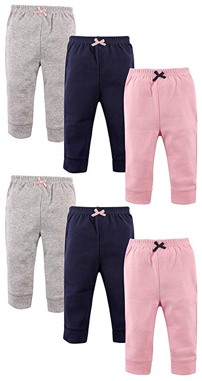 Luvable Friends Baby Boys and Girls 6 Pack Tapered Ankle Pants