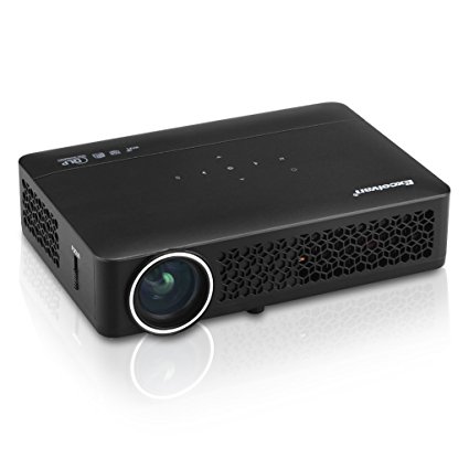 Excelvan DLP 800WM Mini LED Portable Projector 3000 Lumens Android 4.4 WIFI Bluetooth 3D Home Theater Projector Support 1080P for Home Cinema TV Laptop Game with HDMI Cable