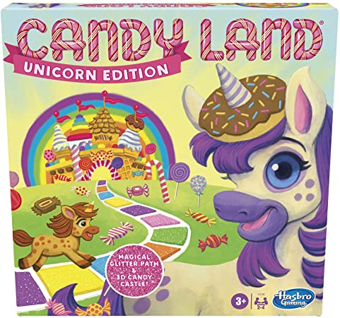 Candy Land Unicorn Edition Board Game, Preschool Game, No Reading Required Game for Young Children, Fun Game for Kids Ages 3 and Up (Amazon Exclusive)