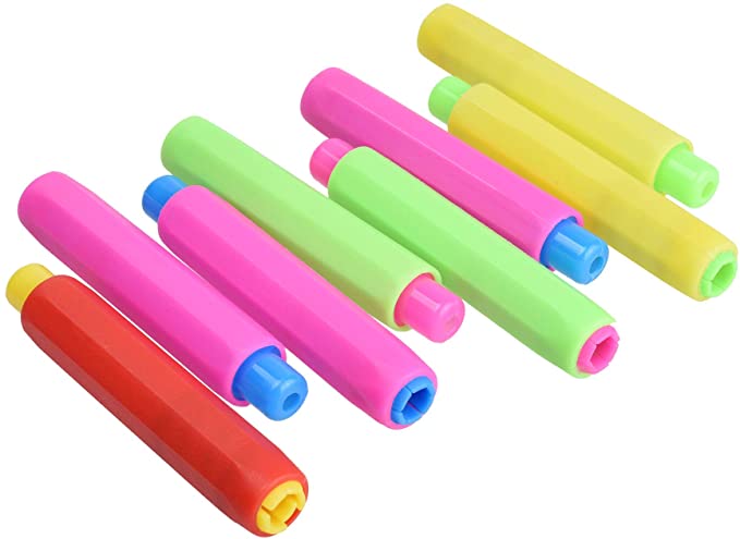 Cosmos Pack of 8 Plastic Chalk Keeper Holder, Random Color