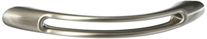 Amerock BP19202-G10 Satin Nickel Essential'z Open Arch Contemporary Cabinet Hardware Handle Pull - 3-3/4" (96mm) Hole Centers, 10 Pack